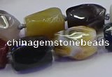 CNG6937 12*16mm - 15*20mm faceted nuggets mixed Botswana agate beads