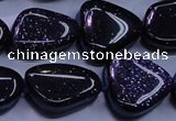 CNG694 15.5 inches 13*18mm - 15*16mm freeform blue goldstone beads