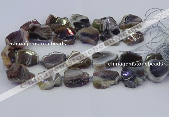 CNG6942 15.5 inches 18*25mm - 25*35mm freeform Botswana agate beads