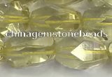 CNG6955 10*14mm - 13*18mm faceted nuggets lemon quartz beads