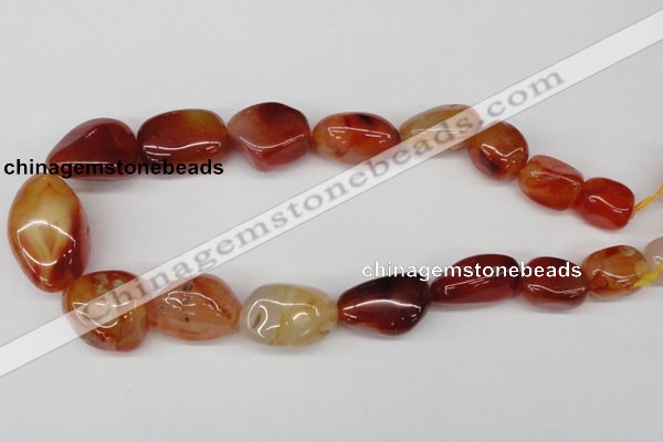 CNG70 15.5 inches 13*18mm - 25*35mm nuggets red agate gemstone beads