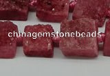 CNG7004 15.5 inches 14mm - 16mm freeform druzy agate beads