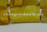 CNG7012 15.5 inches 10*28mm - 12*30mm freeform druzy agate beads