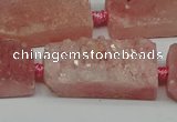 CNG7014 15.5 inches 10*28mm - 12*30mm freeform druzy agate beads