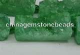 CNG7017 15.5 inches 10*28mm - 12*30mm freeform druzy agate beads