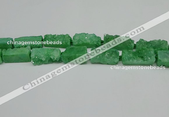 CNG7017 15.5 inches 10*28mm - 12*30mm freeform druzy agate beads