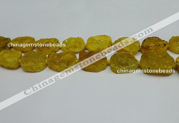 CNG7022 15.5 inches 20*28mm - 25*35mm freeform druzy agate beads