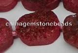 CNG7024 15.5 inches 20*28mm - 25*35mm freeform druzy agate beads