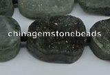 CNG7028 15.5 inches 20*28mm - 25*35mm freeform druzy agate beads