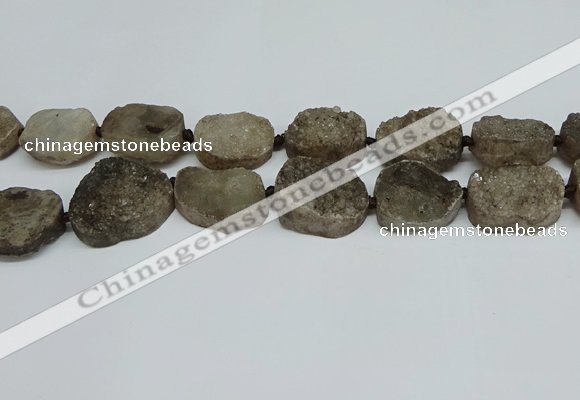 CNG7029 15.5 inches 20*28mm - 25*35mm freeform druzy agate beads