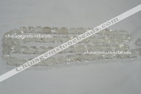 CNG705 15.5 inches 10*14mm nuggets white crystal beads wholesale