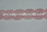 CNG7051 15.5 inches 25*35mm - 30*45mm freeform rose quartz beads