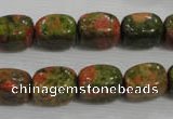 CNG708 15.5 inches 10*14mm nuggets unakite beads wholesale