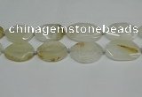 CNG7080 15.5 inches 25*35mm - 35*45mm faceted freeform agate beads