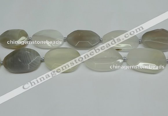 CNG7081 15.5 inches 25*35mm - 35*45mm faceted freeform agate beads