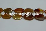 CNG7083 15.5 inches 25*35mm - 35*45mm faceted freeform agate beads