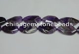 CNG7089 15.5 inches 25*35mm - 35*45mm faceted freeform amethyst beads