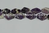 CNG7090 15.5 inches 25*35mm - 35*45mm faceted freeform amethyst beads