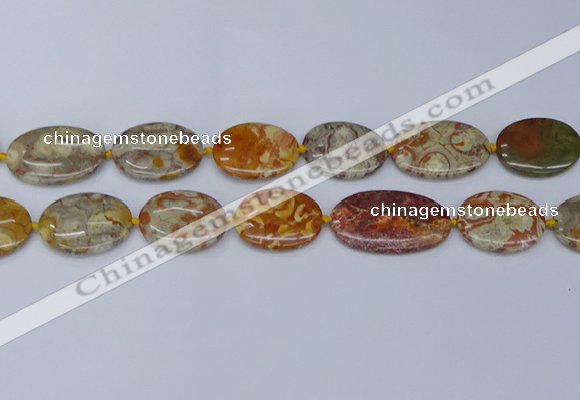 CNG7111 15.5 inches 18*25mm - 20*33mm freeform birdeye rhyolite beads