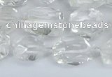 CNG7130 15.5 inches 6*10mm - 10*14mm faceted nuggets white crystal beads