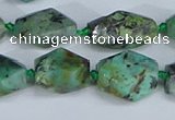 CNG7138 6*10mm - 10*14mm faceted nuggets African turquoise beads