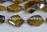 CNG7139 6*10mm - 10*14mm faceted nuggets yellow tiger eye beads