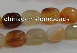 CNG714 15.5 inches 10*14mm nuggets red agate beads wholesale