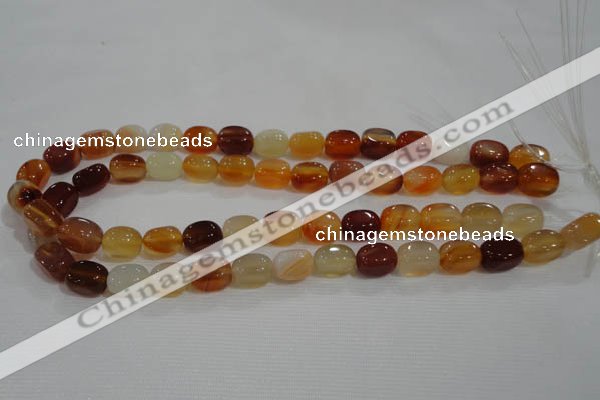 CNG714 15.5 inches 10*14mm nuggets red agate beads wholesale