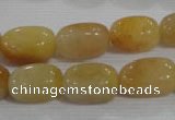 CNG717 15.5 inches 10*16mm nuggets yellow jade beads wholesale