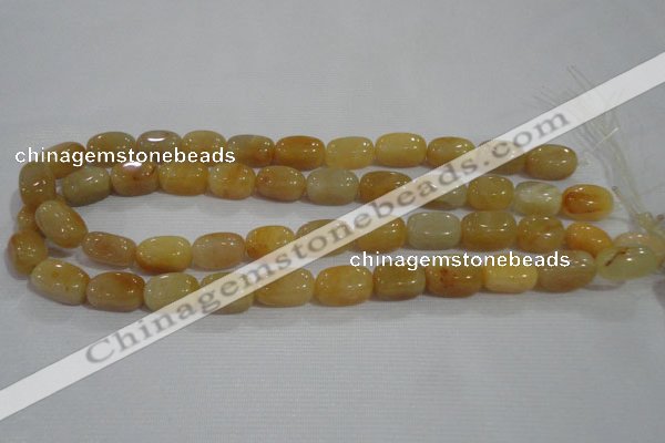 CNG717 15.5 inches 10*16mm nuggets yellow jade beads wholesale