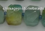 CNG7201 15.5 inches 13*18mm - 15*20mm faceted freeform amazonite beads