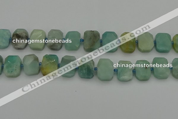 CNG7201 15.5 inches 13*18mm - 15*20mm faceted freeform amazonite beads