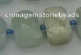 CNG7202 15.5 inches 13*18mm - 15*20mm faceted freeform aquamarine beads