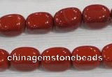 CNG721 15.5 inches 10*14mm nuggets red jasper beads wholesale