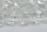 CNG7211 15.5 inches 8mm faceted nuggets white crystal beads