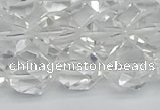 CNG7213 15.5 inches 12mm faceted nuggets white crystal beads