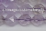 CNG7218 15.5 inches 12mm faceted nuggets amethyst beads wholesale