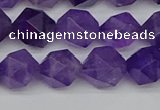 CNG7222 15.5 inches 10mm faceted nuggets amethyst gemstone beads