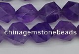 CNG7223 15.5 inches 12mm faceted nuggets amethyst gemstone beads