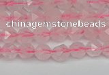 CNG7225 15.5 inches 6mm faceted nuggets rose quartz beads