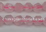 CNG7226 15.5 inches 8mm faceted nuggets rose quartz beads