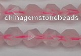 CNG7227 15.5 inches 10mm faceted nuggets rose quartz beads