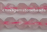 CNG7228 15.5 inches 12mm faceted nuggets rose quartz beads