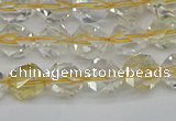 CNG7230 15.5 inches 6mm faceted nuggets citrine gemstone beads