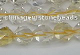 CNG7231 15.5 inches 8mm faceted nuggets citrine gemstone beads