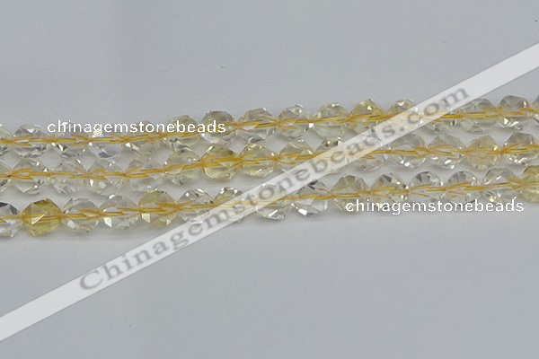 CNG7232 15.5 inches 10mm faceted nuggets citrine gemstone beads