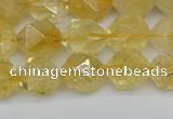 CNG7237 15.5 inches 10mm faceted nuggets citrine beads wholesale