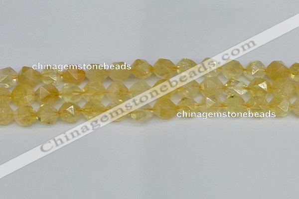 CNG7238 15.5 inches 12mm faceted nuggets citrine beads wholesale