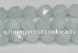 CNG7260 15.5 inches 6mm faceted nuggets aquamarine beads