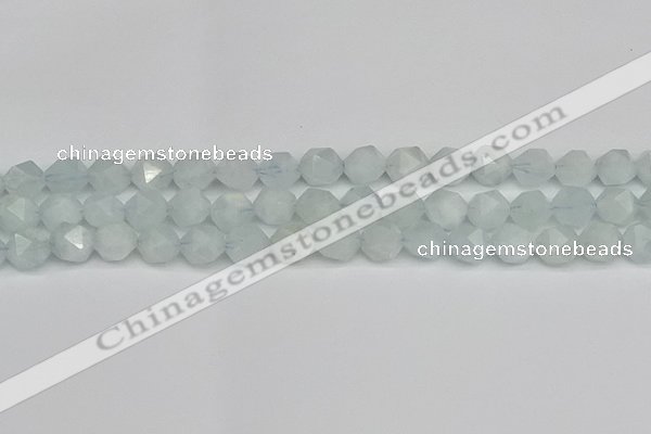 CNG7261 15.5 inches 8mm faceted nuggets aquamarine beads